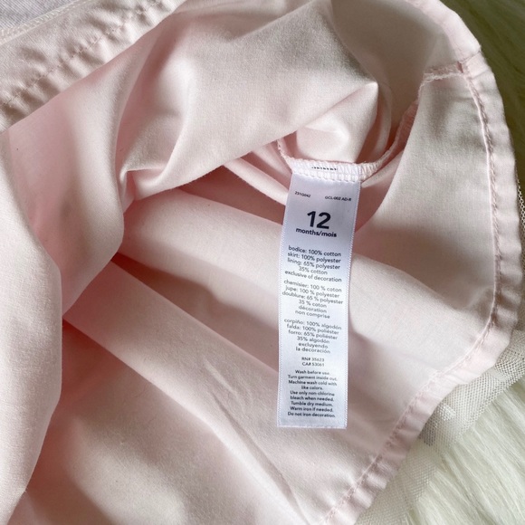 Carter’s 12M Pink Sweatshirt Tutu Dress w/ Silver Bow Print - Picture 6 of 7